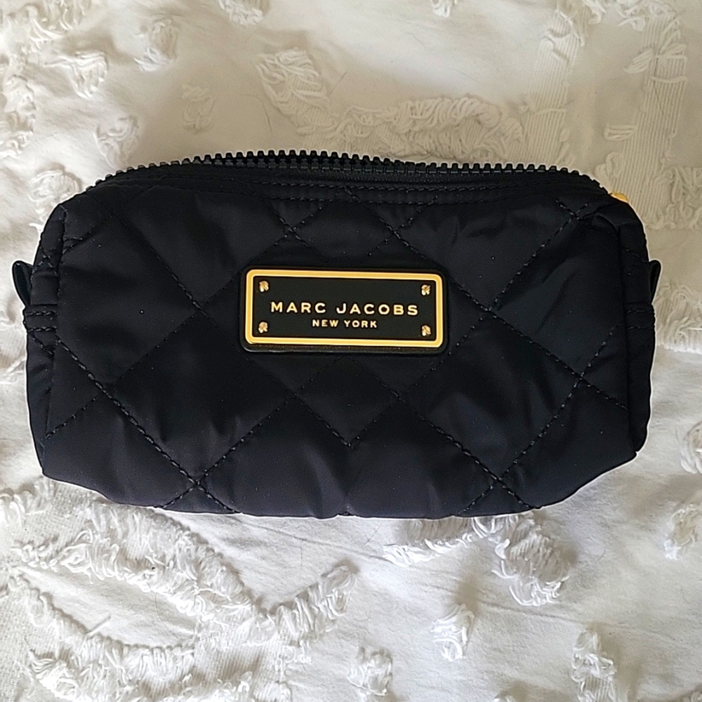 Marc Jacobs Black Quilted Cosmetic Pouch